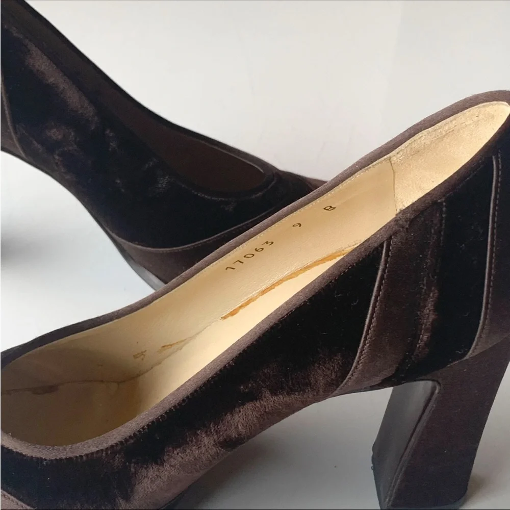 BOTTEGA VENETA Brown satin pump Size 9 - Picture 4 of 9